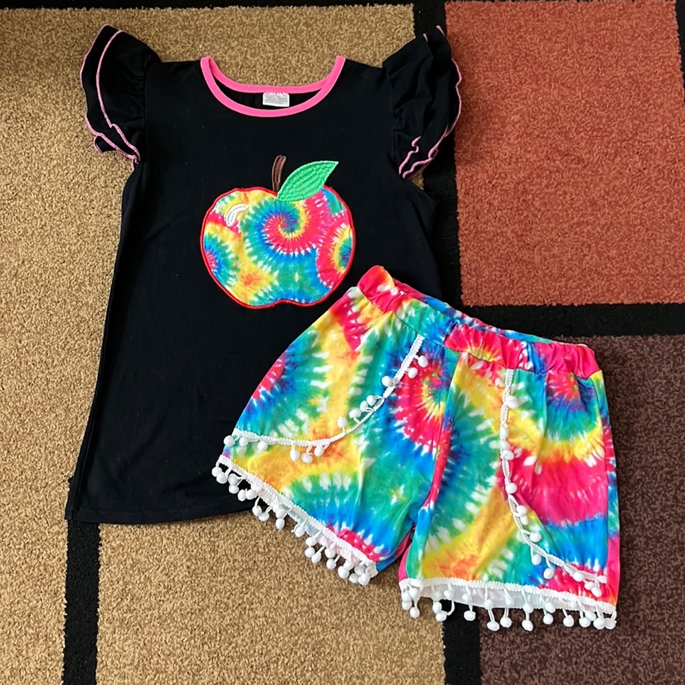Boutique Style - Girls Tye Dye Outfit - Size 4X (10)
